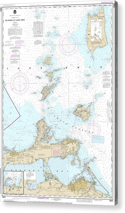 Nautical Chart-14844 Islands In Lake Erie, Put-In-Bay  Acrylic Print