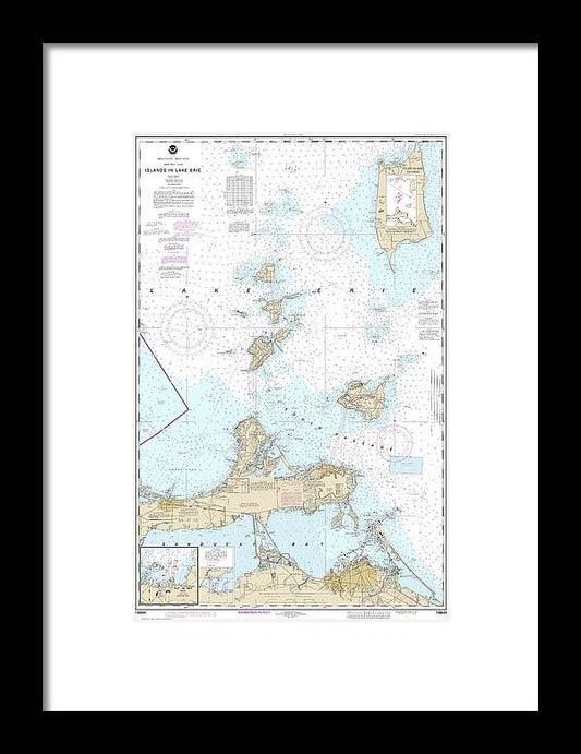 Nautical Chart-14844 Islands In Lake Erie, Put-in-bay - Framed Print