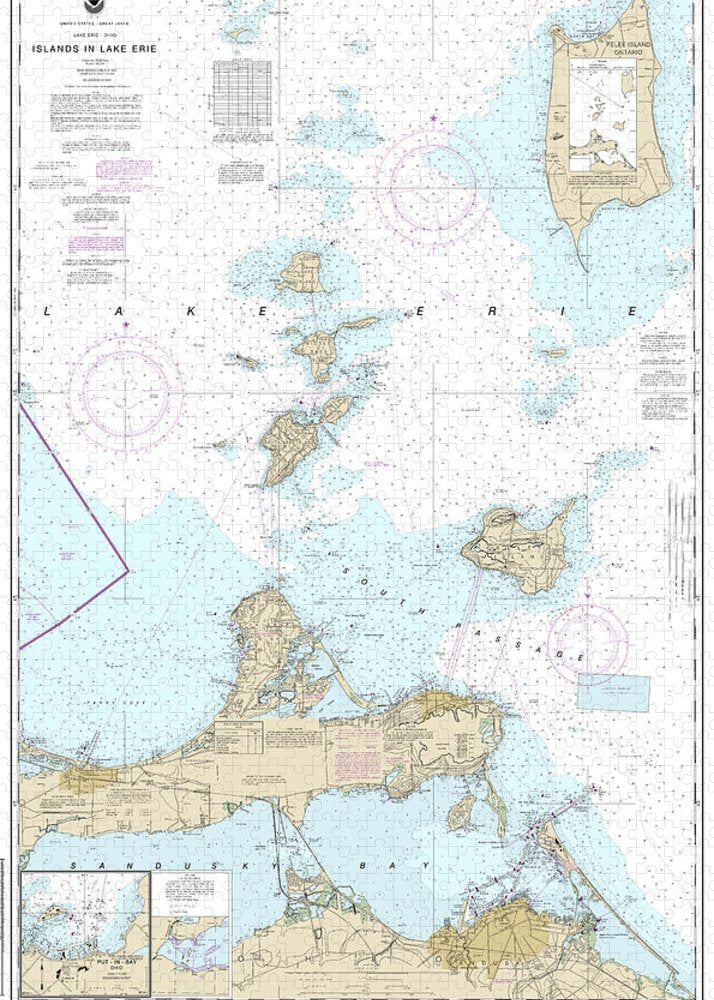 Nautical Chart-14844 Islands In Lake Erie, Put-in-bay - Puzzle