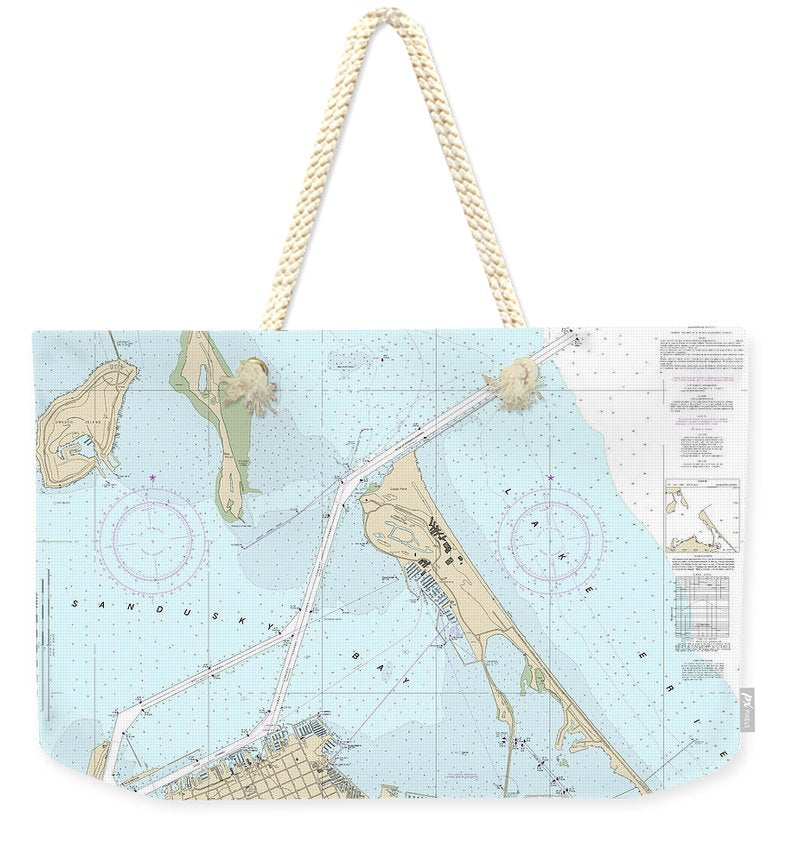Nautical Chart-14845 Sandusky Harbor - Weekender Tote Bag