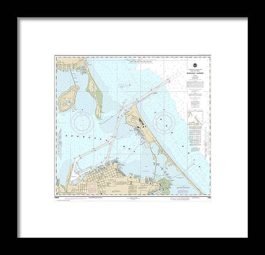 A beuatiful Framed Print of the Nautical Chart-14845 Sandusky Harbor by SeaKoast