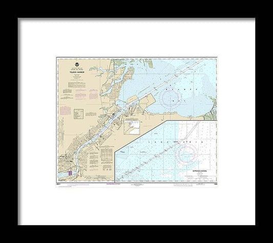 A beuatiful Framed Print of the Nautical Chart-14847 Toledo Harbor, Entrance Channel-Harbor by SeaKoast