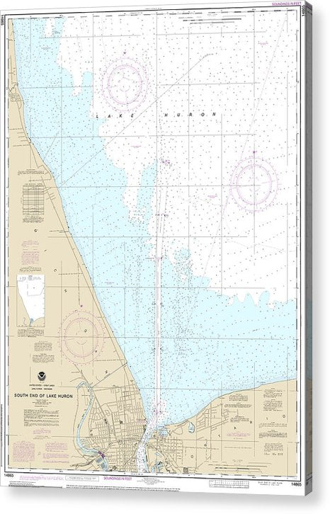 Nautical Chart-14865 South End-Lake Huron  Acrylic Print