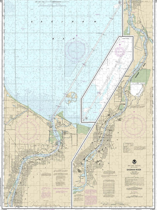 Nautical Chart 14867 Saginaw River Puzzle