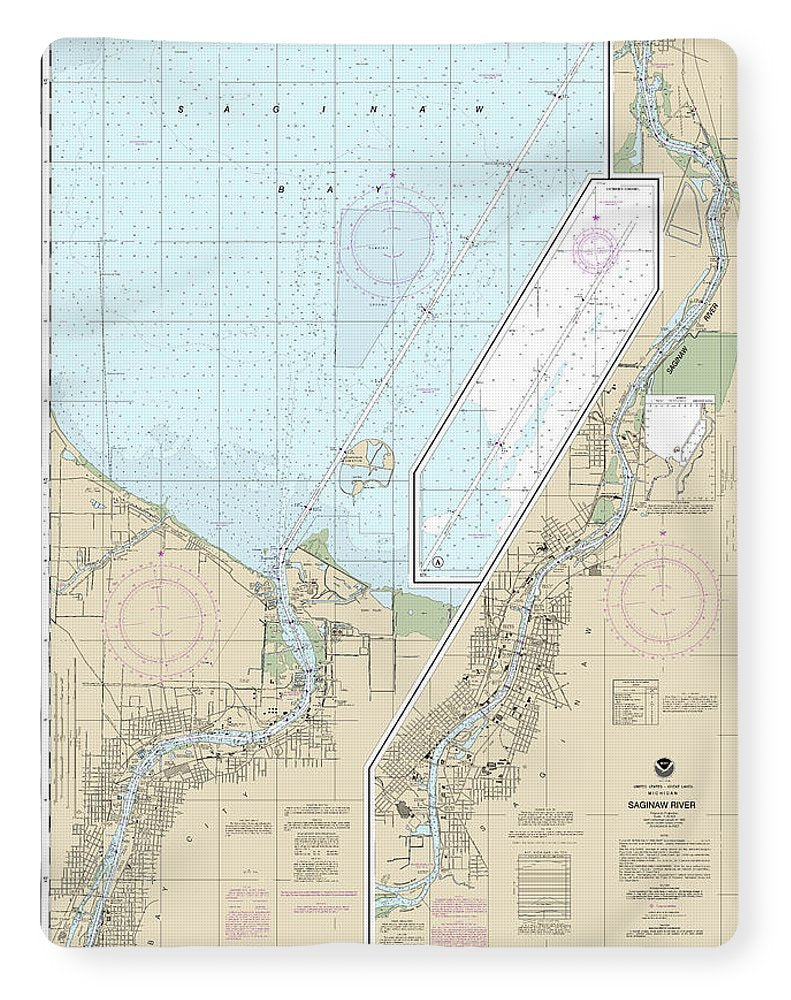 Nautical Chart-14867 Saginaw River - Blanket