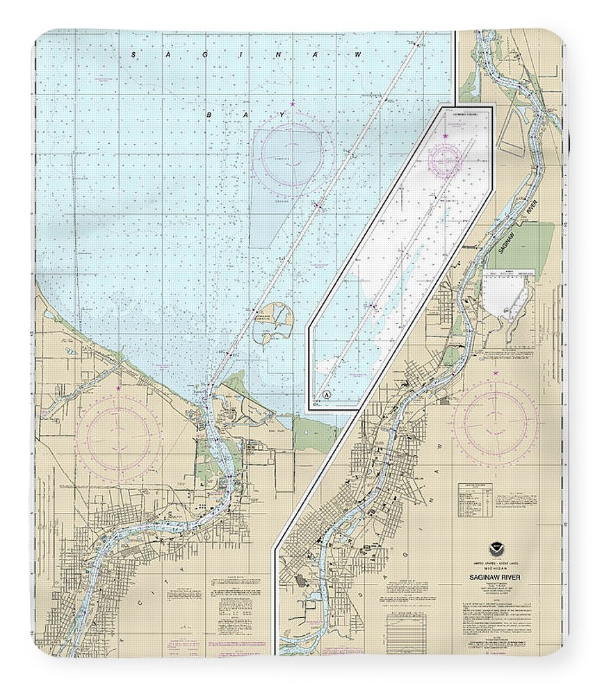 Nautical Chart-14867 Saginaw River - Blanket