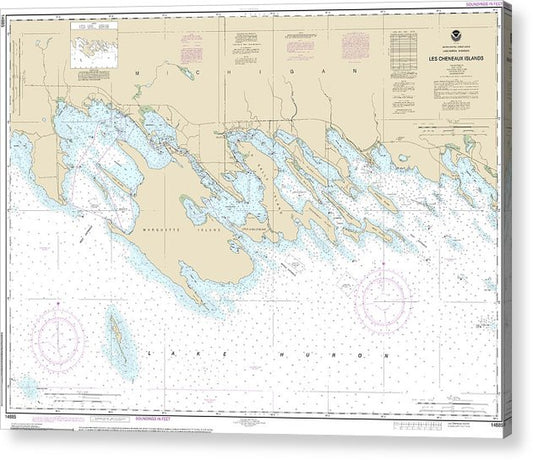 Nautical Chart-14885 Les Cheneaux Islands  Acrylic Print
