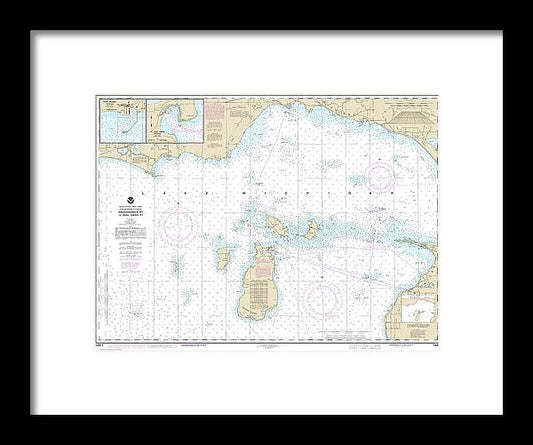 A beuatiful Framed Print of the Nautical Chart-14911 Waugoshance Point-Seul Choix Point, Including Beaver Island Group, Port Inland, Beaver Harbor by SeaKoast