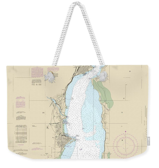 Nautical Chart-14915 Little Bay De Noc - Weekender Tote Bag