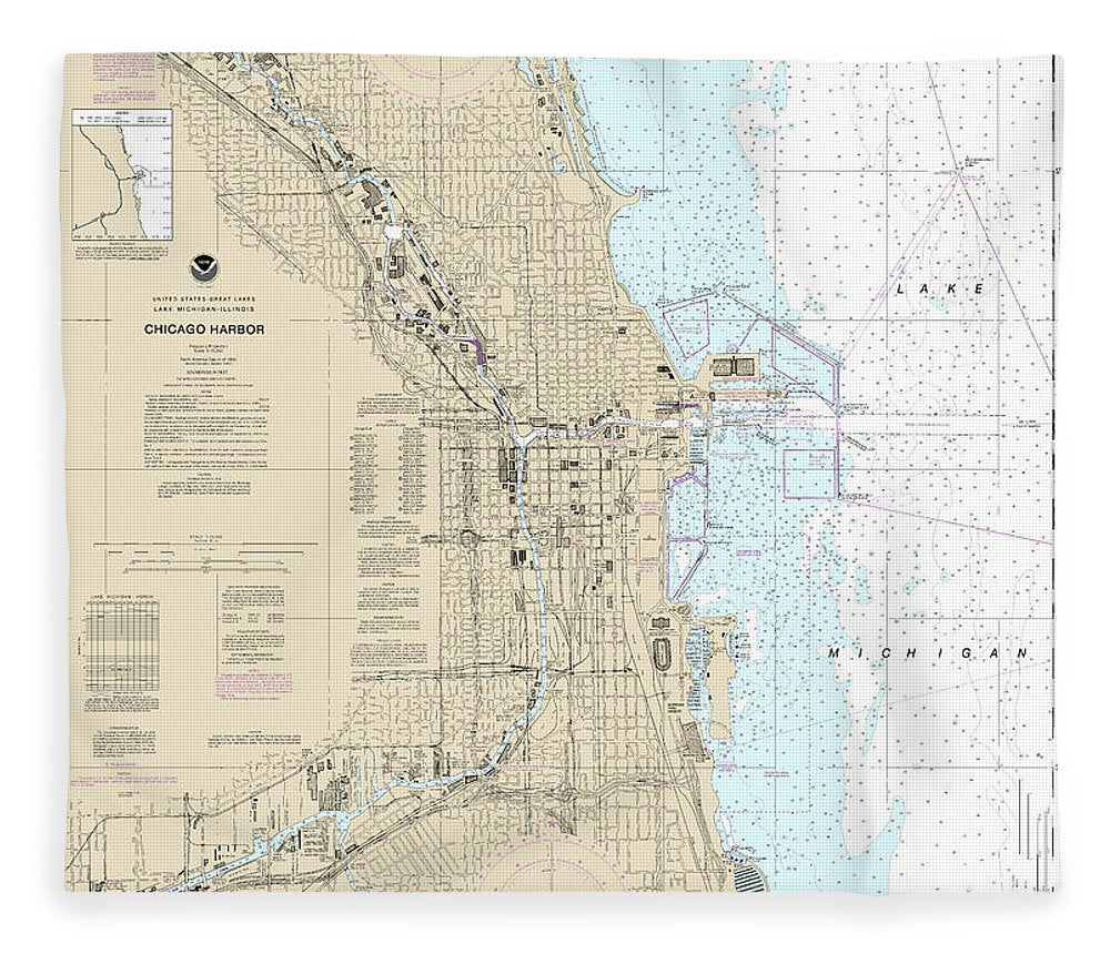 Nautical Chart 14928 Chicago Harbor Blanket