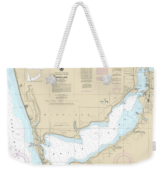 Nautical Chart-14935 White Lake - Weekender Tote Bag