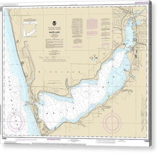 Nautical Chart-14935 White Lake  Acrylic Print