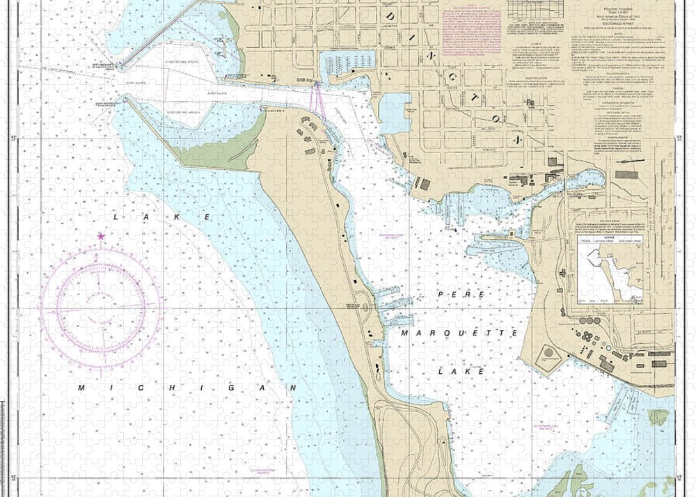 Nautical Chart-14937 Ludington Harbor - Puzzle