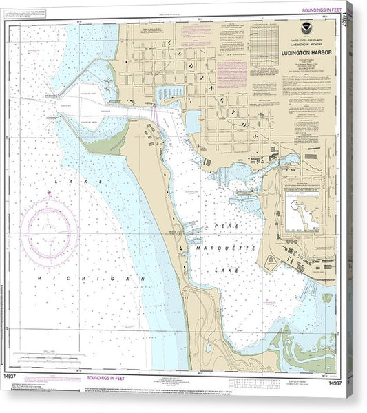 Nautical Chart-14937 Ludington Harbor  Acrylic Print