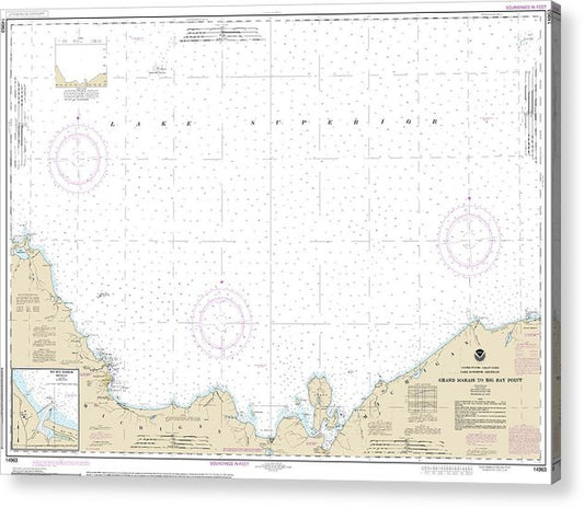 Nautical Chart-14963 Grand Marais-Big Bay Point, Big Bay Harbor  Acrylic Print