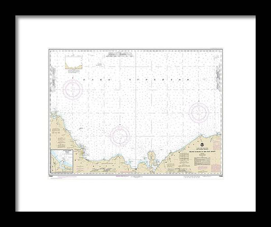 A beuatiful Framed Print of the Nautical Chart-14963 Grand Marais-Big Bay Point, Big Bay Harbor by SeaKoast
