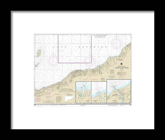 A beuatiful Framed Print of the Nautical Chart-14965 Redridge-Saxon Harbor, Ontonagon Harbor, Black River Harbor, Saxon Harbor by SeaKoast
