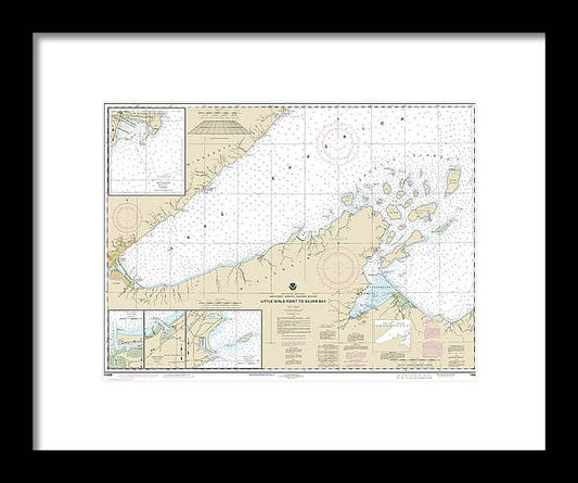 A beuatiful Framed Print of the Nautical Chart-14966 Little Girls Point-Silver Bay, Including Duluth-Apostle Islands, Cornucopia Harbor, Port Wing Harbor, Knife River Harbor, Two Harbors by SeaKoast
