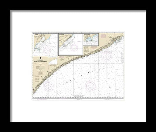 A beuatiful Framed Print of the Nautical Chart-14967 Beaver Bay-Pigeon Point, Silver Bay Harbor, Taconite Harbor, Grand Marais Harbor by SeaKoast