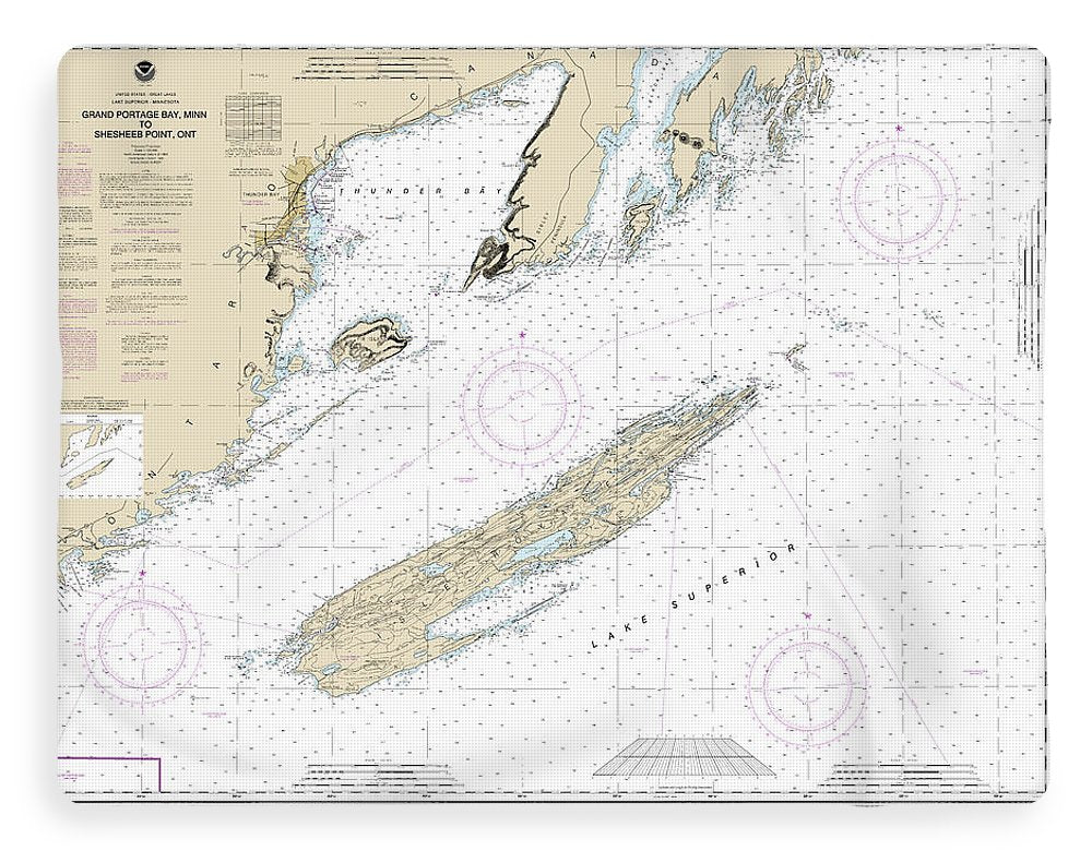 Nautical Chart-14968 Grand Portage Bay, Minn-shesbeeb Point, Ont - Blanket