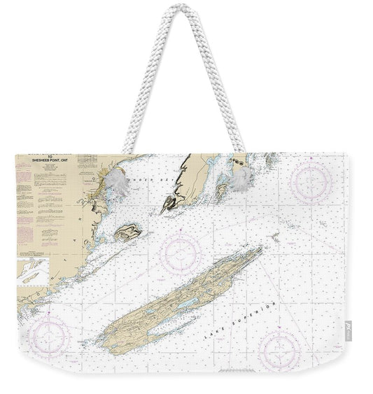 Nautical Chart-14968 Grand Portage Bay, Minn-shesbeeb Point, Ont - Weekender Tote Bag
