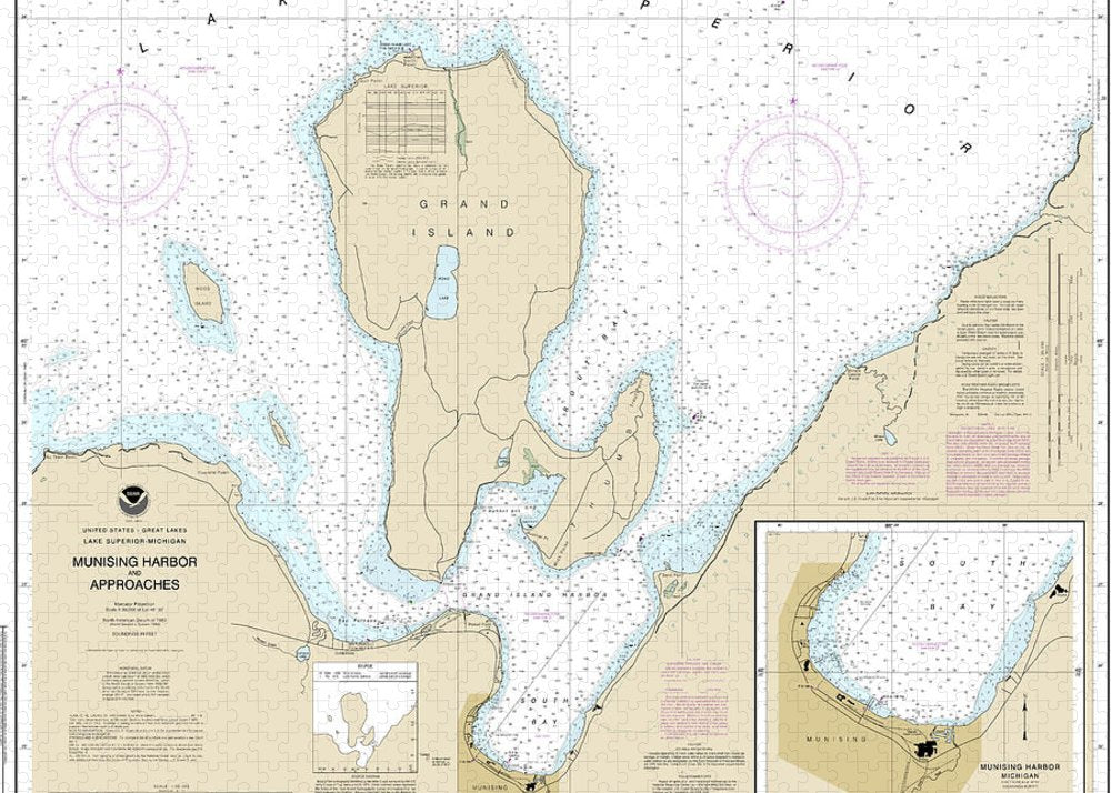 Nautical Chart-14969 Munising Harbor-approaches, Munising Harbor - Puzzle