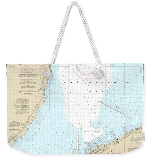 Nautical Chart-14974 Ashland-washburn Harbors - Weekender Tote Bag