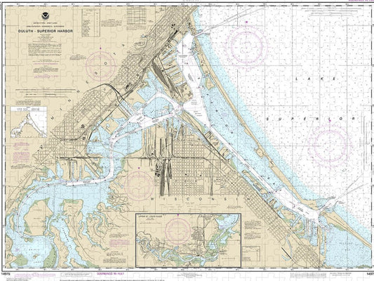 Nautical Chart 14975 Duluth Superior Harbor, Upper St Louis River Puzzle