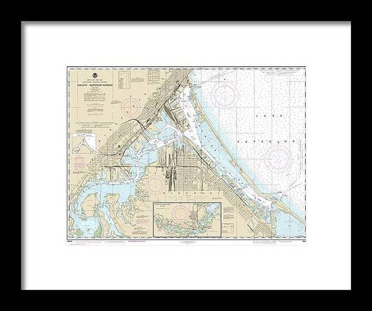 A beuatiful Framed Print of the Nautical Chart-14975 Duluth-Superior Harbor, Upper St Louis River by SeaKoast