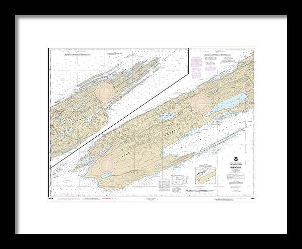 Nautical Chart-14976 Isle Royale - Framed Print