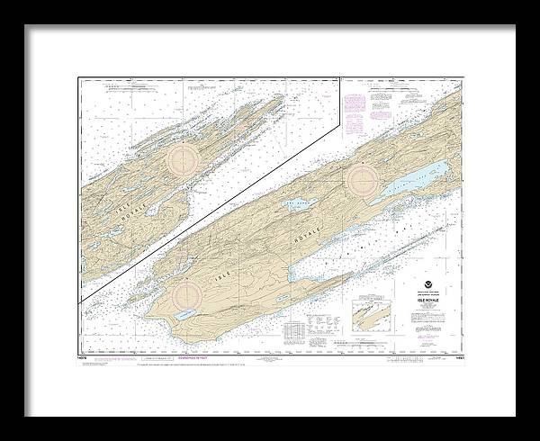 Nautical Chart-14976 Isle Royale - Framed Print