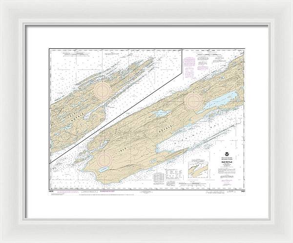 Nautical Chart-14976 Isle Royale - Framed Print