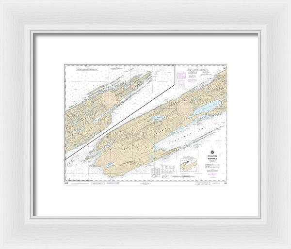 Nautical Chart-14976 Isle Royale - Framed Print