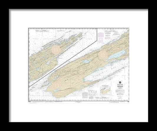 A beuatiful Framed Print of the Nautical Chart-14976 Isle Royale by SeaKoast