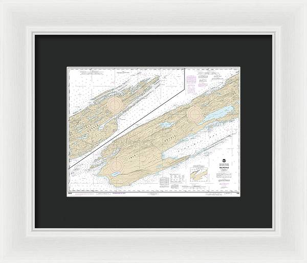 Nautical Chart-14976 Isle Royale - Framed Print