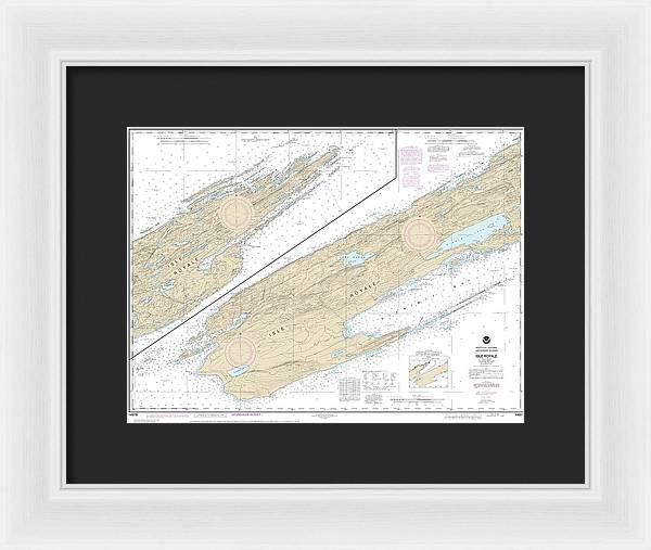 Nautical Chart-14976 Isle Royale - Framed Print