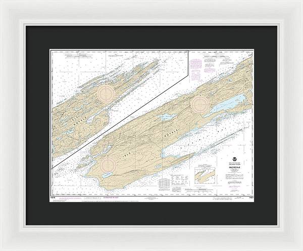 Nautical Chart-14976 Isle Royale - Framed Print