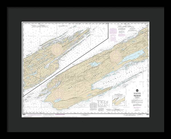 Nautical Chart-14976 Isle Royale - Framed Print