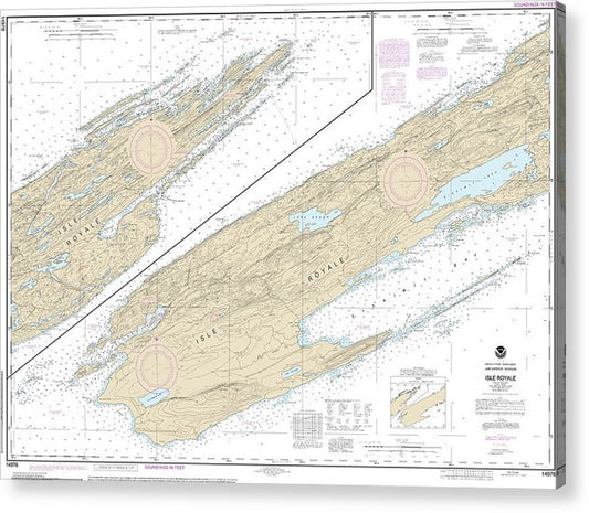 Nautical Chart-14976 Isle Royale  Acrylic Print