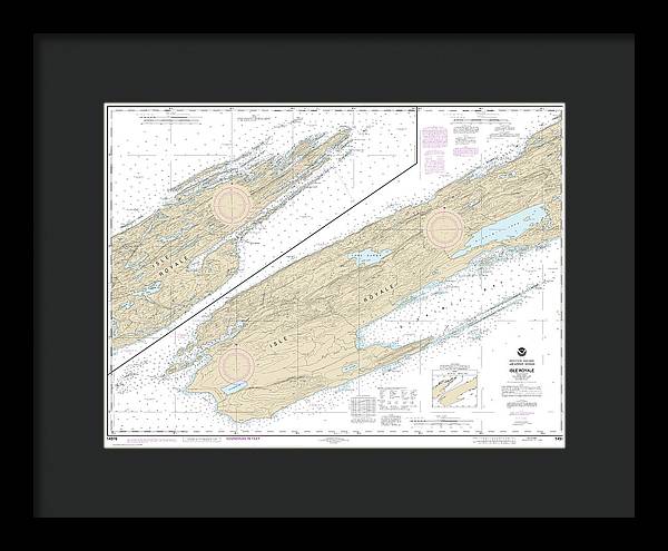 Nautical Chart-14976 Isle Royale - Framed Print