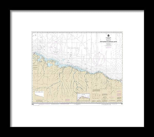 A beuatiful Framed Print of the Nautical Chart-16004 Point Barrow-Herschel Island by SeaKoast