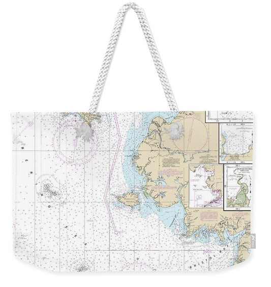 Nautical Chart-16006 Bering Sea-eastern Part, St Matthew Island, Bering Sea, Cape Etolin, Achorage, Nunivak Island - Weekender Tote Bag