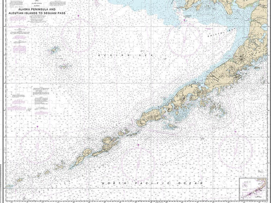 Nautical Chart 16011 Alaska Peninsula Aleutian Islands Seguam Pass Puzzle