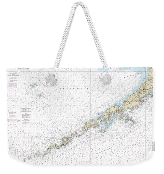 Nautical Chart-16011 Alaska Peninsula-aleutian Islands-seguam Pass - Weekender Tote Bag