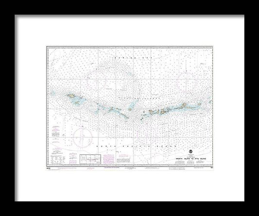 A beuatiful Framed Print of the Nautical Chart-16012 Aleutian Islands Amukta Island-Attu Island by SeaKoast