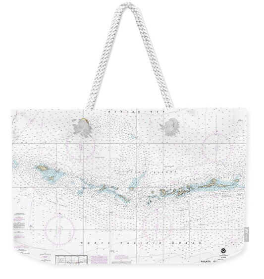 Nautical Chart-16012 Aleutian Islands Amukta Island-attu Island - Weekender Tote Bag