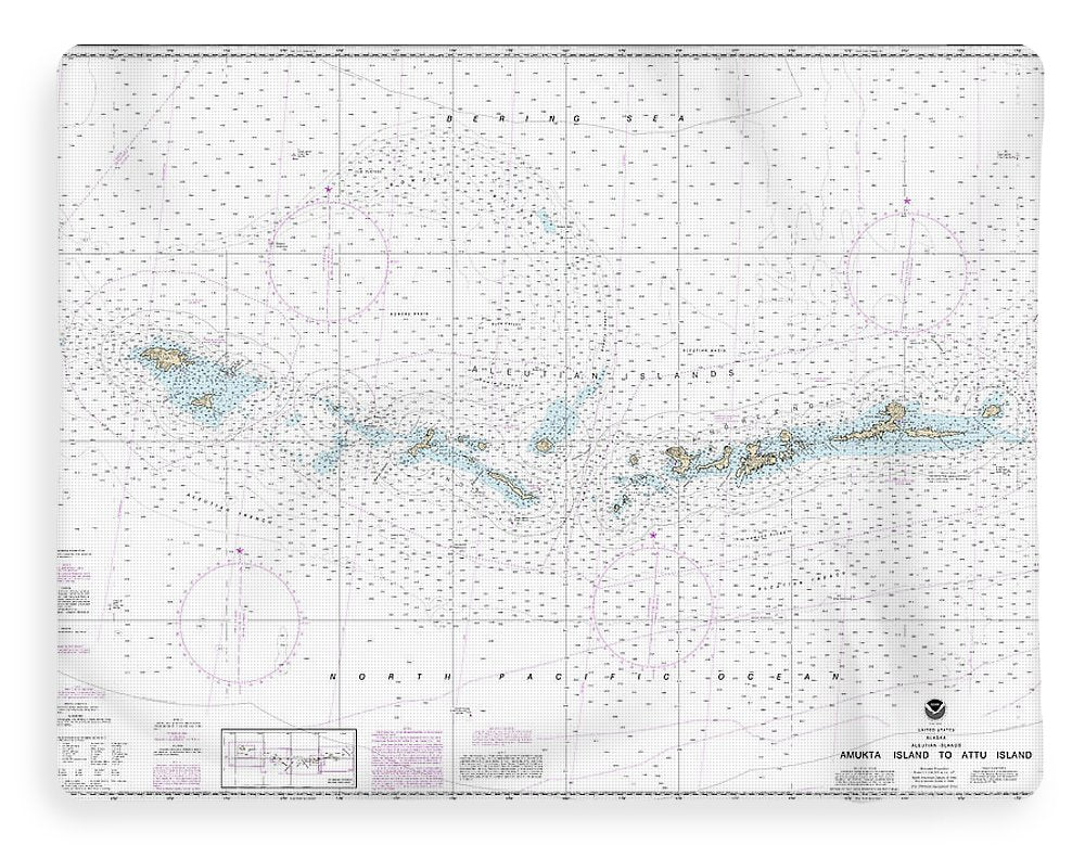 Nautical Chart-16012 Aleutian Islands Amukta Island-attu Island - Blanket