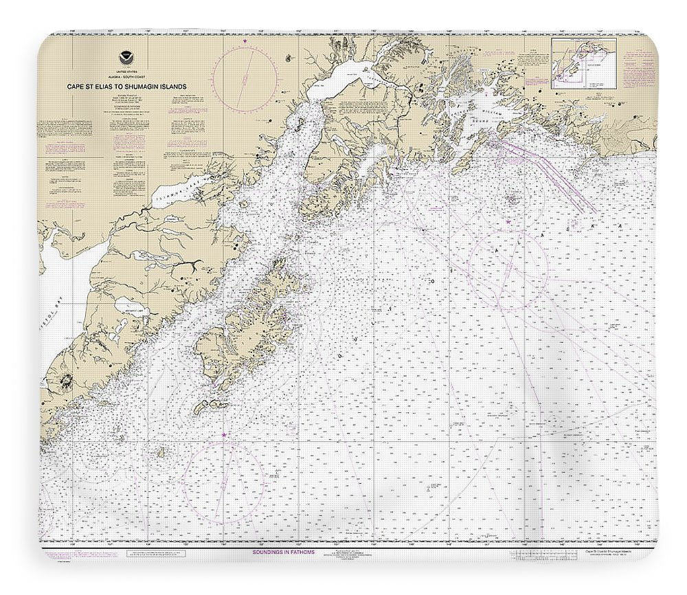 Nautical Chart-16013 Cape St Elias-shumagin Islands, Semidi Islands - Blanket