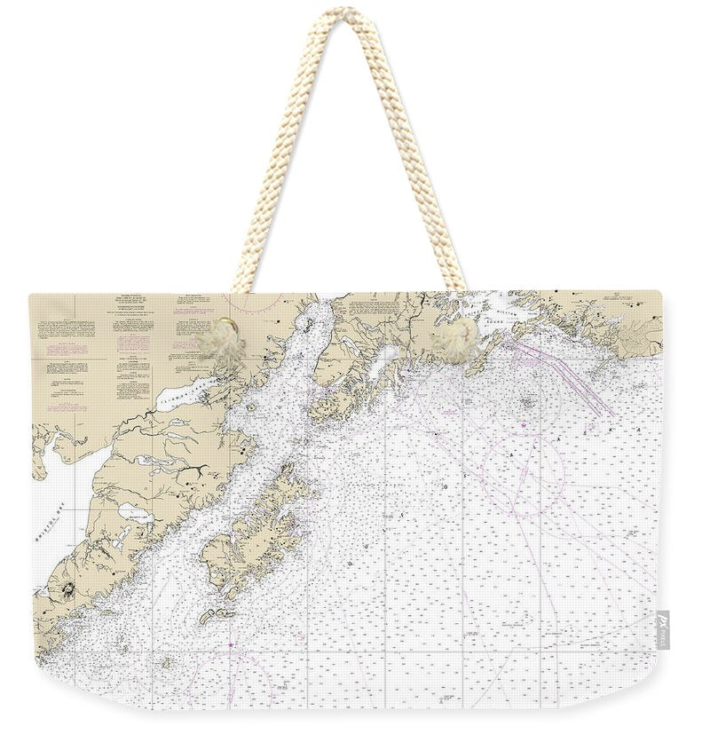 Nautical Chart-16013 Cape St Elias-shumagin Islands, Semidi Islands - Weekender Tote Bag