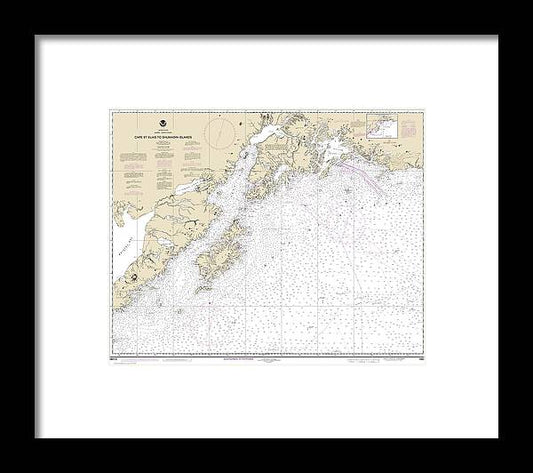 A beuatiful Framed Print of the Nautical Chart-16013 Cape St Elias-Shumagin Islands, Semidi Islands by SeaKoast